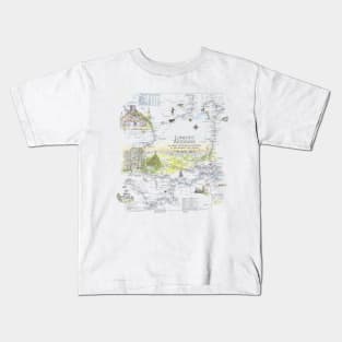 London Waterways Map Kids T-Shirt